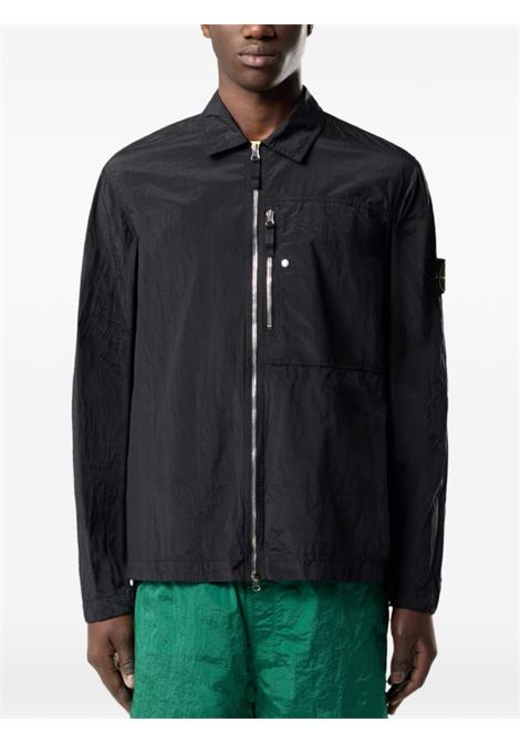 1200038 overshirt man black STONE ISLAND | L1S15 1200038 S0019V0029
